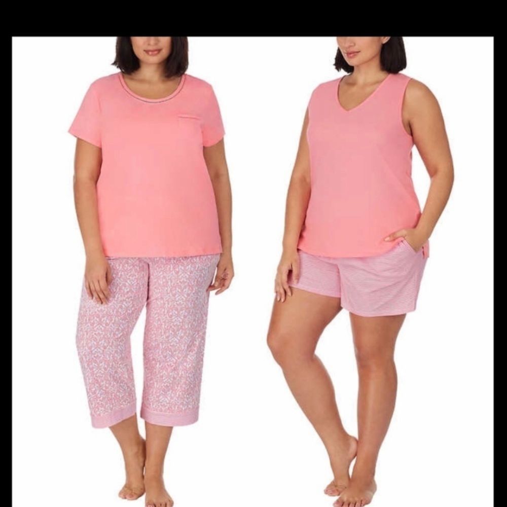 NEW 4-piece sets of Carole Hochman  Pajamas 100% Cotton 3X NWT PJ Summer